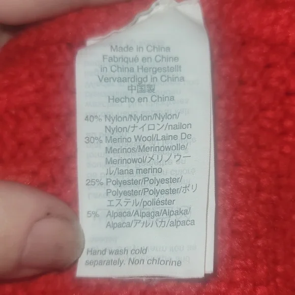 Madewell copenhagen cable sweater vibrant red xs - Picture 4 of 13